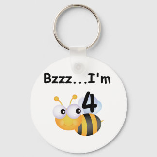 Buzz Bumblebee 4th Birthday T-shirts and Gifts Key Ring