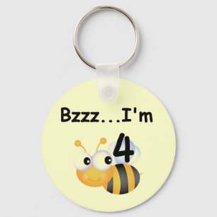 Buzz Bumblebee 4th Birthday T-shirts and Gifts Key Ring