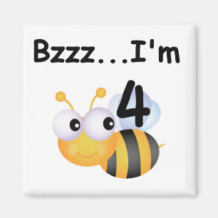 Buzz Bumblebee 4th Birthday T-shirts and Gifts Magnet