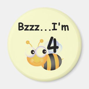 Buzz Bumblebee 4th Birthday T-shirts and Gifts Magnet