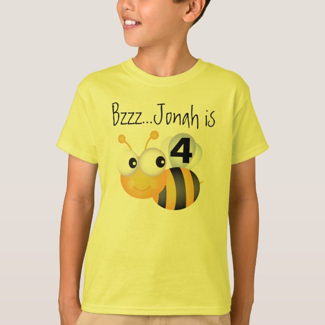 Buzz Bumblebee Customisable Birthday T-shirt (Front)