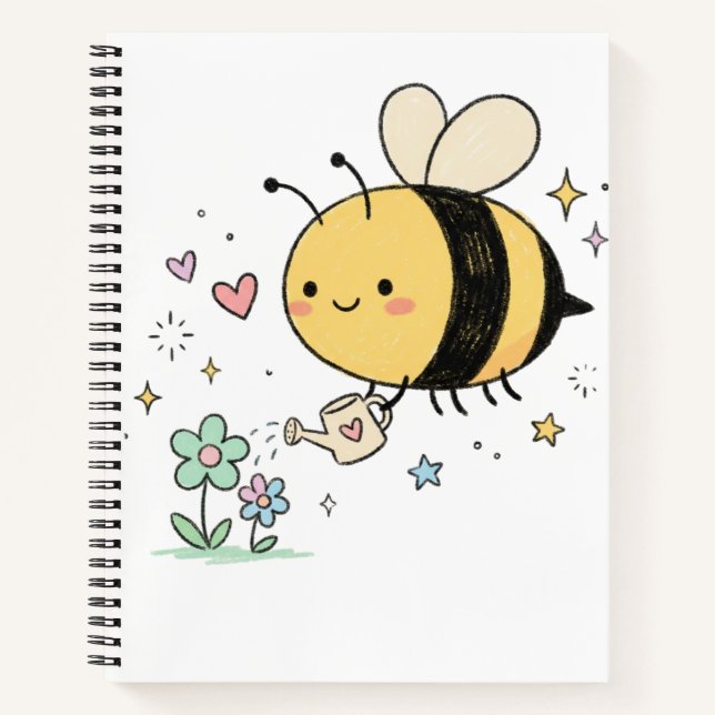  Buzz Bumblebee Watering for Elementary teachers  Notebook (Front)