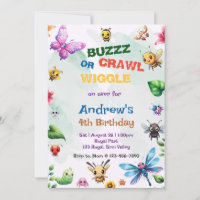 Buzz Crawl wiggle Bug Party Nature Theme Birthday
