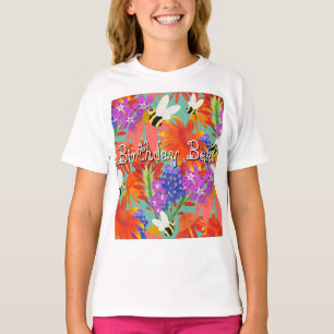 BuzzAmongBlooms_Editable Kids T-Shirt