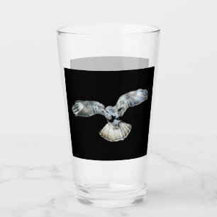 Buzzard Fanned Wings Glass