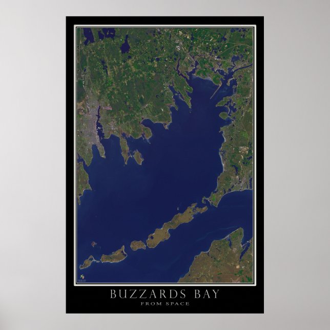 Buzzards Bay Massachusetts From Space Satellite Ma Poster (Front)