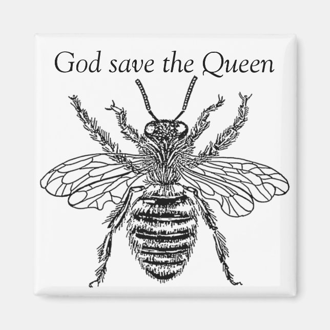 buzzart queen bee magnet (Front)