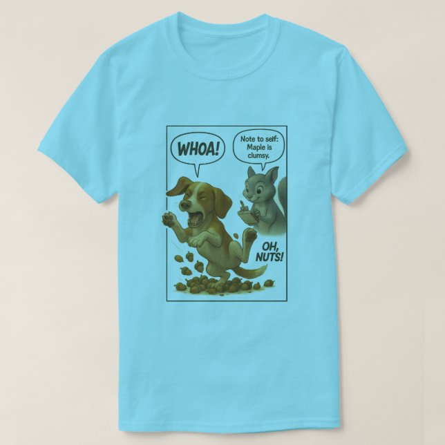 Buzzfusion Hollow Comic Tee – Maple’s Acorn Mishap (Design Front)
