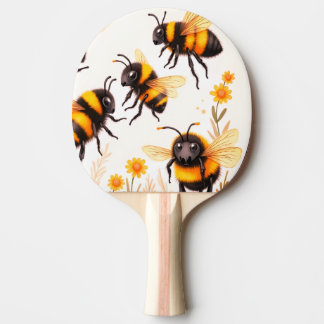 Buzzing bee time ping pong paddle