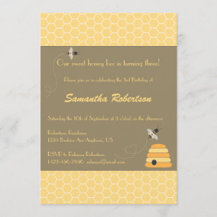 Buzzing Bees Birthday Invitation