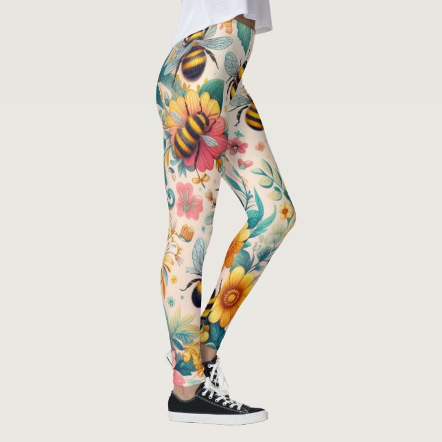 Buzzing Blooms Leggings (Right)