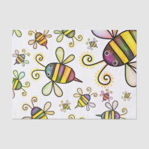 Buzzing Bumbling Bumblebees Tissue Paper