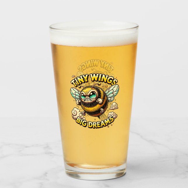 Buzzing for Greatness Glass (Front Filled)