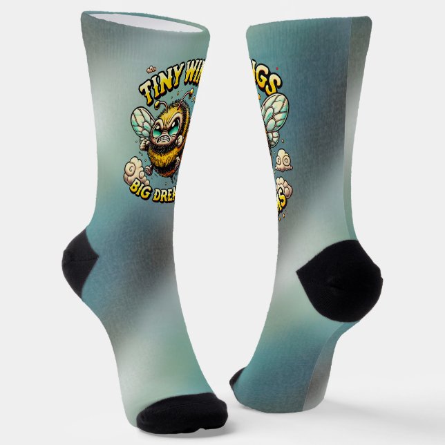 Buzzing for Greatness Socks (Angled)
