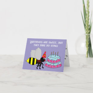 Buzzing Into Another Year: Funny Wasp Birthday Card