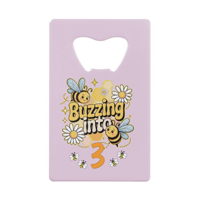 Buzzing Into Custom Name and Age Cute Bee Birthday (Front)