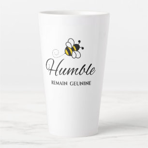  BUZZING MORNING WHITE BLACK 20OZ  BEE HUMBLE  LATTE MUG