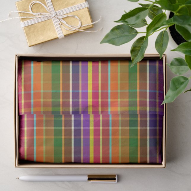 Buzzing Plaid SF Tissue Paper (Gift)