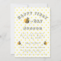 Buzzing with Celebration Honey Bee First Birthday 