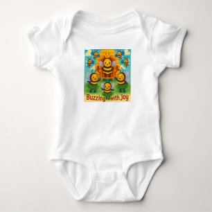 Buzzing with Joy – Cute Bee Kingdom Celebration Baby Bodysuit