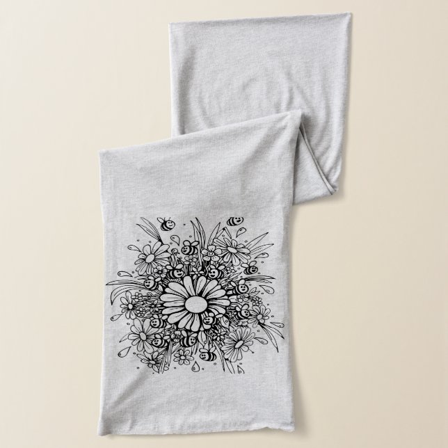 Buzzy bees scarf (Left)