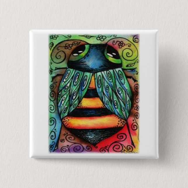 BUZZY BEEZZ Walk Team Button (Front)