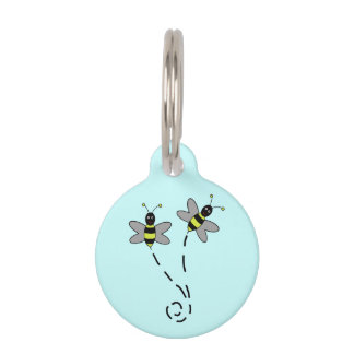 Buzzy Bumble Bees Pet Tag