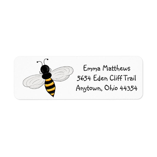 Buzzzing Bees Return Address Labels (Front)