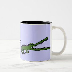 BV- Funny Crocodile and Footprints Mug