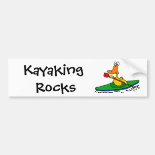 BV- Funny Kayaking Duck Bumper Sticker