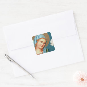 BVM & Holy Spirit from Lippi's Annunciation (Det.) Square Sticker