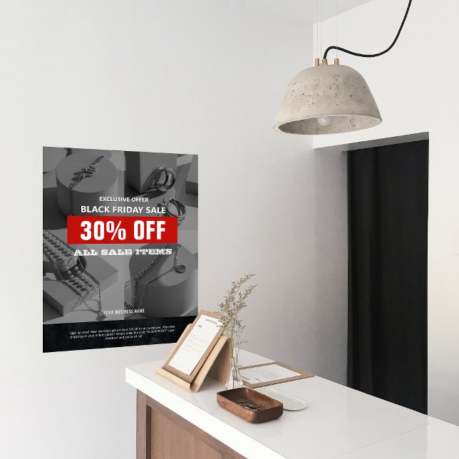 BW 4 Photos Black Friday Sale Product Promo  Poster (4 Photos Black Friday Sale Product Promo Poster)