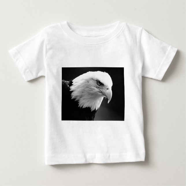BW Bald Eagle Baby T-Shirt (Front)
