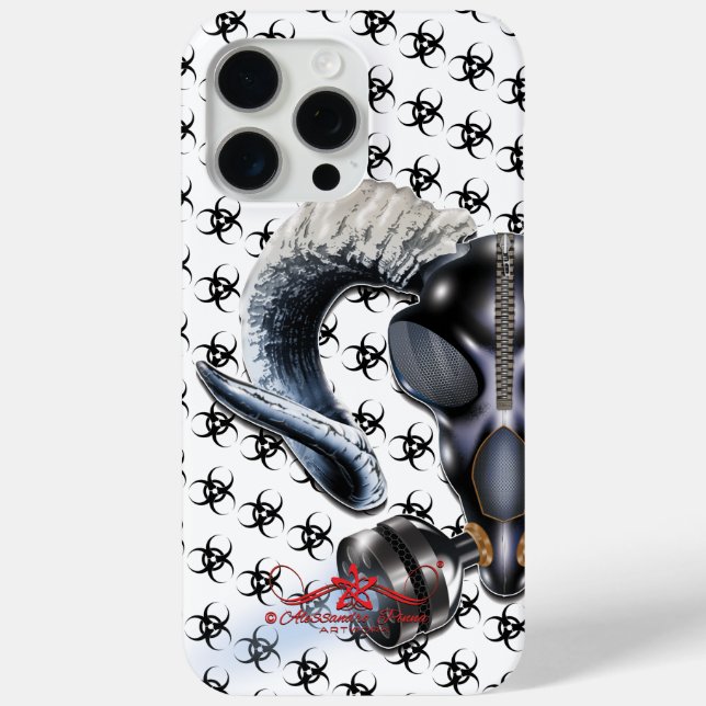 BW! BIOHAZARD WARNING! SKULL Case-Mate iPhone CASE (Back)