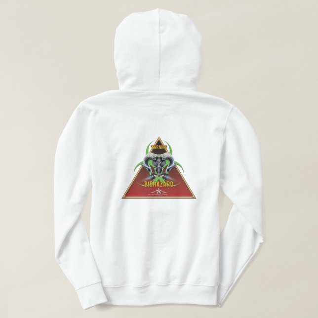 BW! BIOHAZARD WARNING! SKULL HOODIE (Design Back)