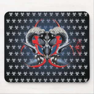 BW! BIOHAZARD WARNING! SKULL MOUSE PAD