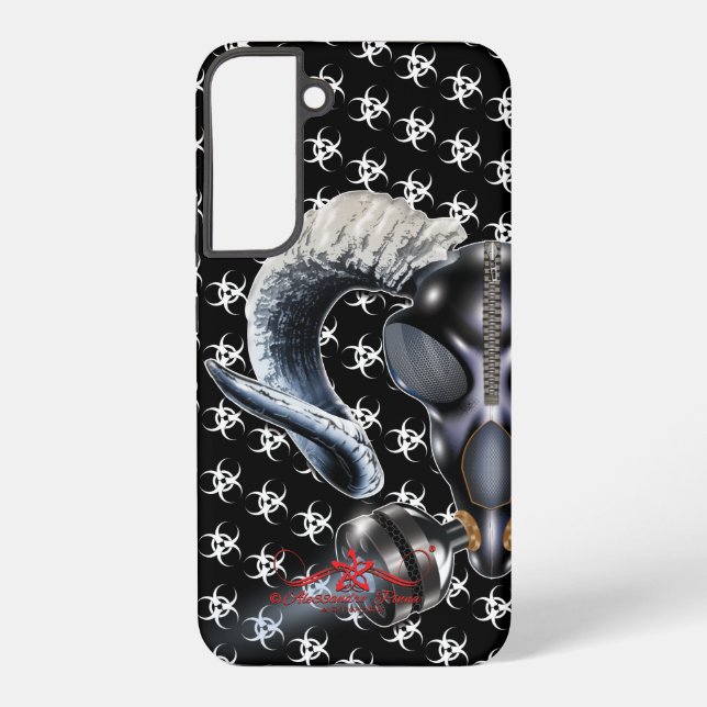 BW! BIOHAZARD WARNING! SKULL SAMSUNG GALAXY S22+ CASE (Back)