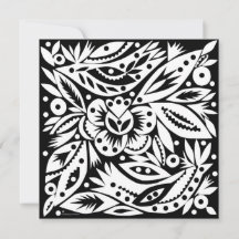 BW Birds Papercut Card