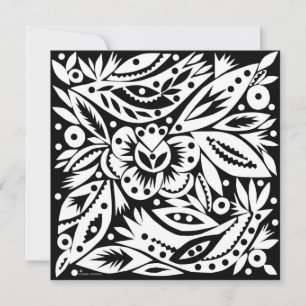 BW Birds Papercut Card