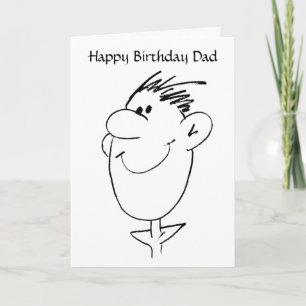 BW Birthday Dad Card