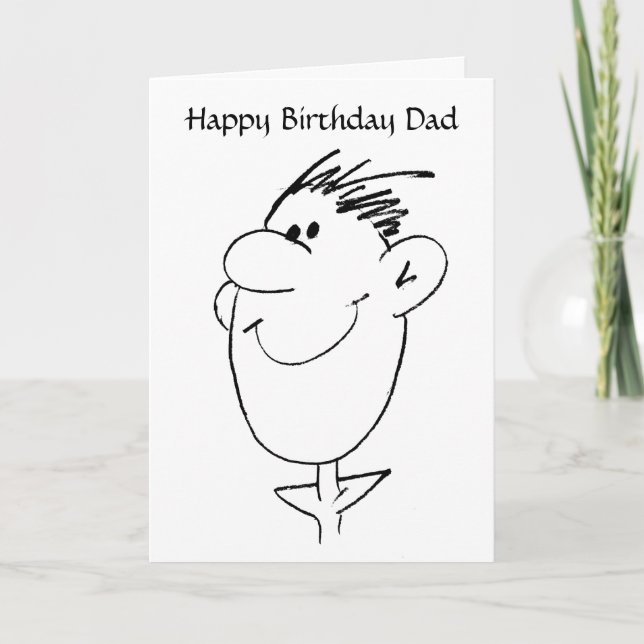 BW Birthday Dad Card (Front)
