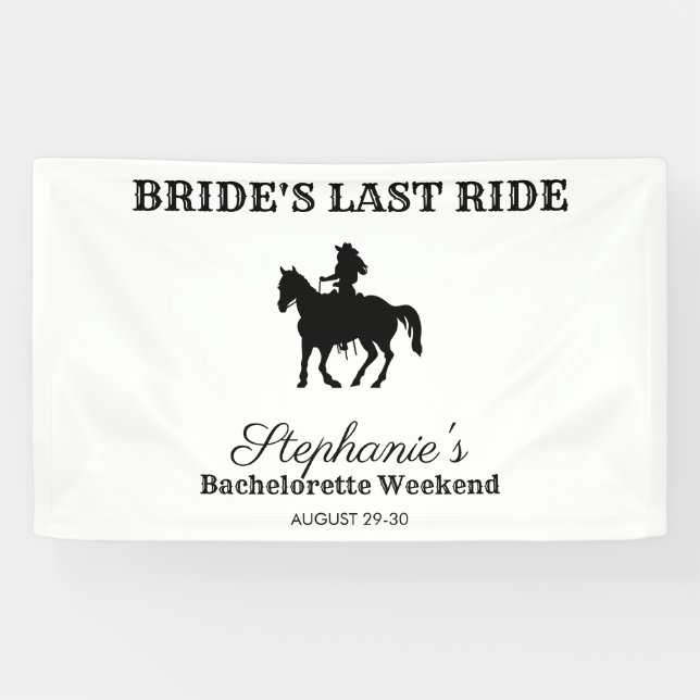 BW  Bride's Last Ride Bachelorette Weekend  Banner (Horizontal)
