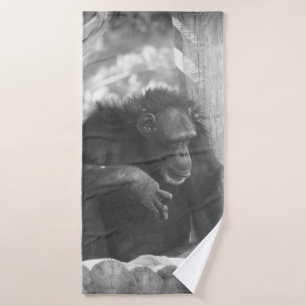 BW Chimp Bath Towel