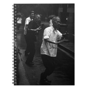 BW China Shanghai morning gymnastic 1970 Spiral Notebook