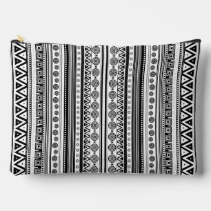 BW decorative aztec texture Accessory Pouch
