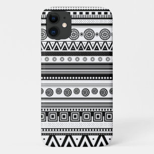 BW decorative aztec texture Case-Mate iPhone Case