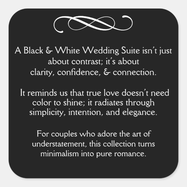 BW Finish Square Sticker (Front)