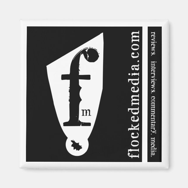 BW Flocked Ad Square Magnet (Front)