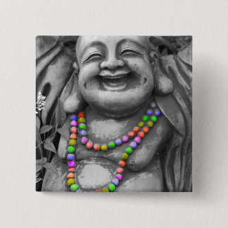 bw gay buddah 15 cm square badge