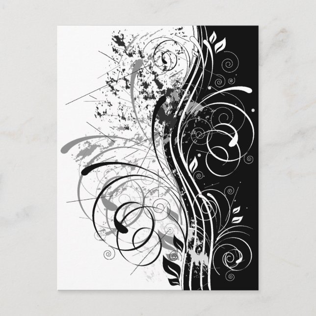 BW grunge Postcard (Front)